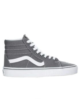 Gray and White VANS High-Top Sneakers